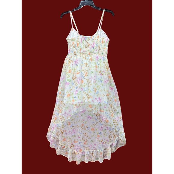 Rue 21 - Women's Summer Sleeveless High Low Hem Ruffle Floral Dress - White - M - Picture 2 of 16